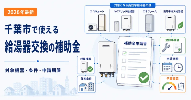 千葉市で使える2026年の給湯器交換補助金
