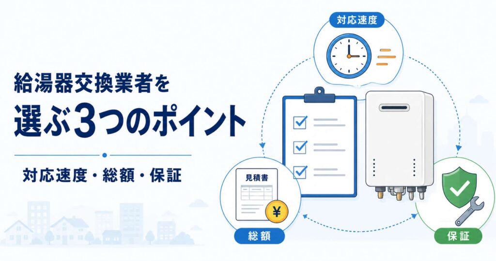 船橋市で給湯器交換業者を選ぶ3つのポイント