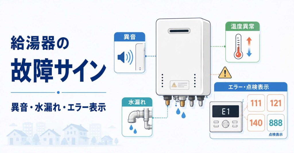 給湯器の故障サインとエラーコード