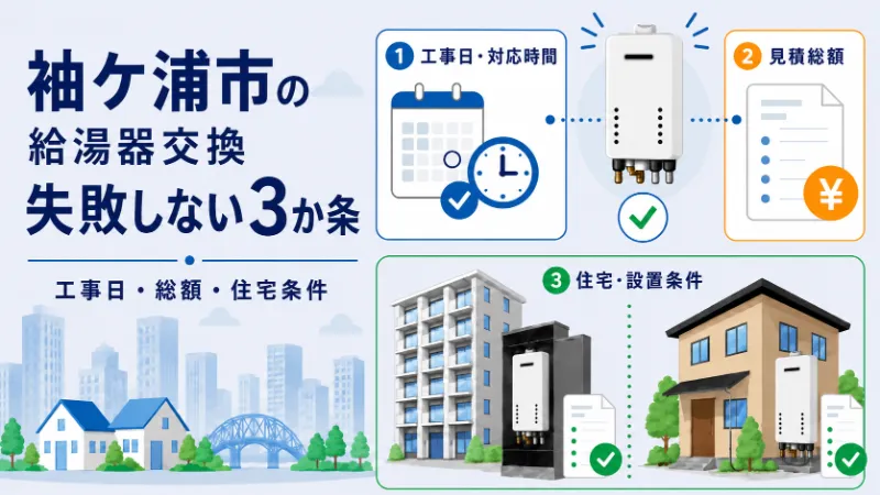 袖ケ浦市で給湯器交換に失敗しない3か条