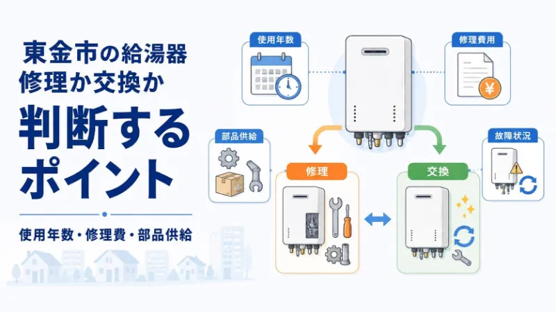 給湯器を修理するか交換するかの判断基準