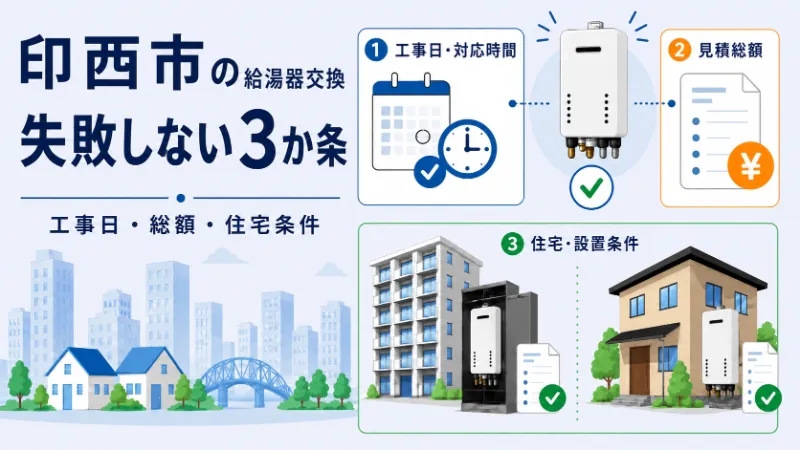 印西市で給湯器交換に失敗しない3か条