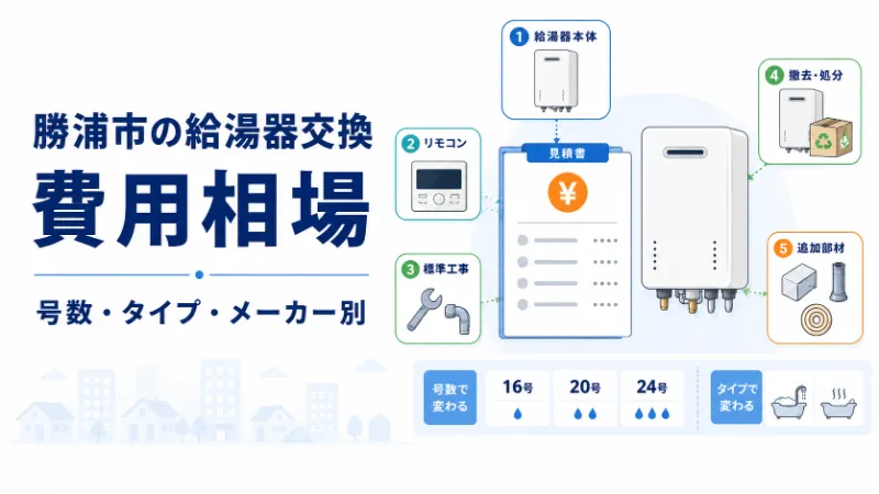 勝浦市の給湯器交換費用相場