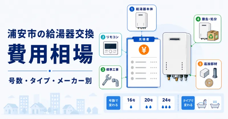 浦安市の給湯器交換費用相場