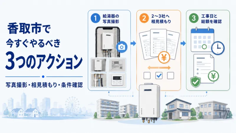 香取市で給湯器交換を相談する前に行う3つの準備