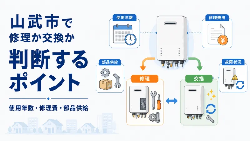 給湯器を修理するか交換するかの判断基準