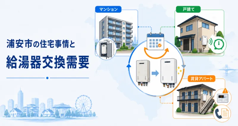 浦安市の住宅事情と給湯器交換需要