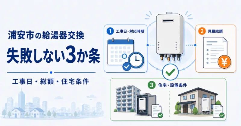浦安市の給湯器交換で失敗しない3か条