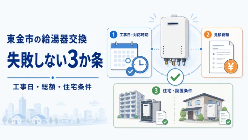 東金市で給湯器交換に失敗しない3か条