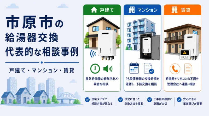 市原市の給湯器交換相談事例