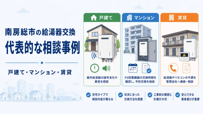 南房総市の給湯器交換相談事例