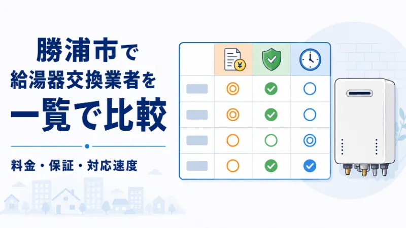 勝浦市の給湯器交換業者比較一覧