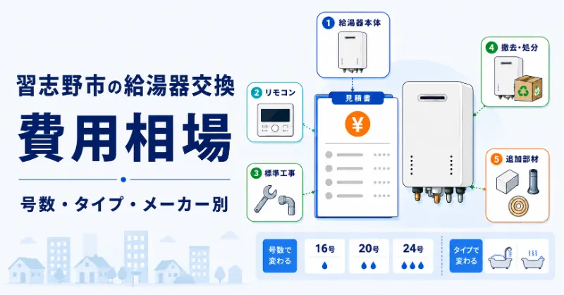 習志野市の給湯器交換費用相場