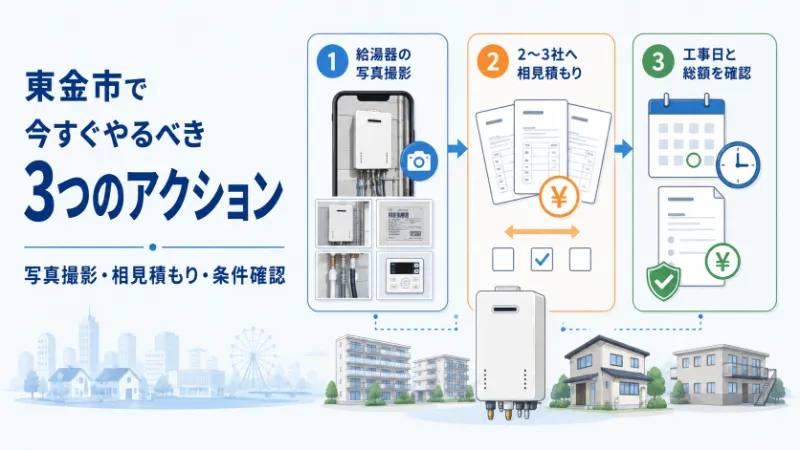 東金市で給湯器交換を相談する前に行う3つの準備