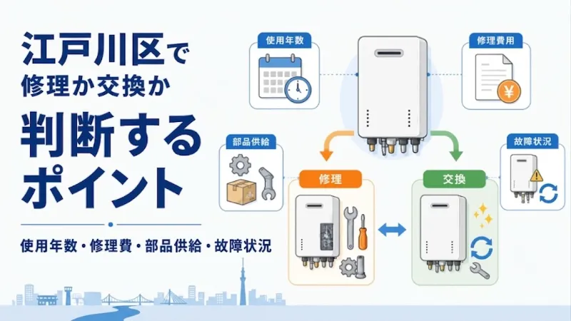 給湯器の修理と交換の判断基準