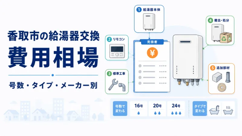 香取市の給湯器交換費用相場