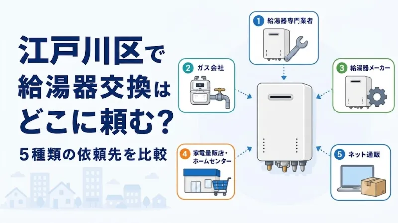 給湯器交換の依頼先5種類を比較