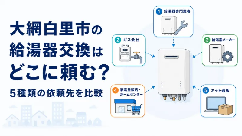 大網白里市で給湯器交換を依頼できる5種類の相談先