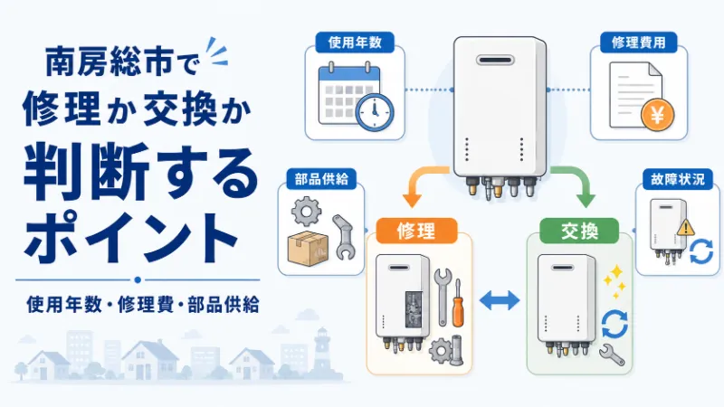 給湯器を修理するか交換するかの判断基準