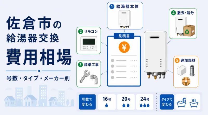 佐倉市の給湯器交換費用相場