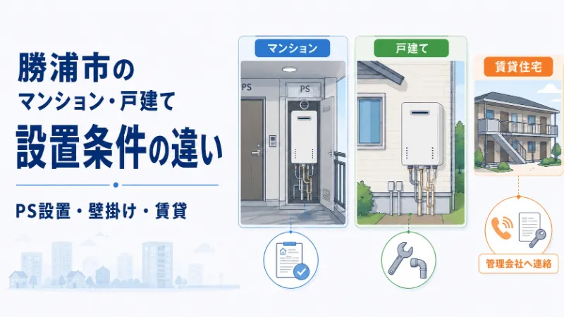 勝浦市のマンション・戸建ての給湯器設置事情