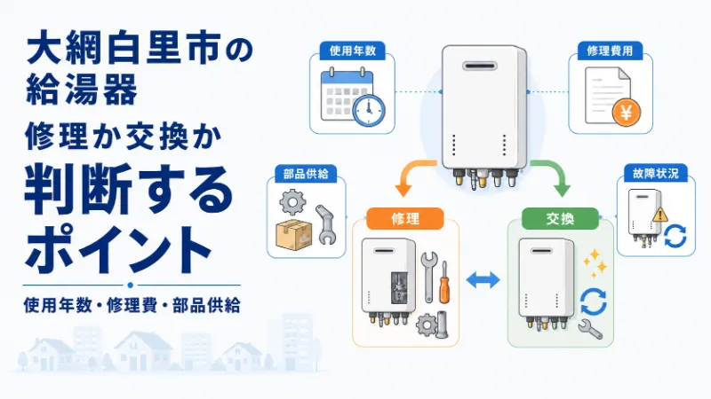 給湯器を修理するか交換するかの判断基準