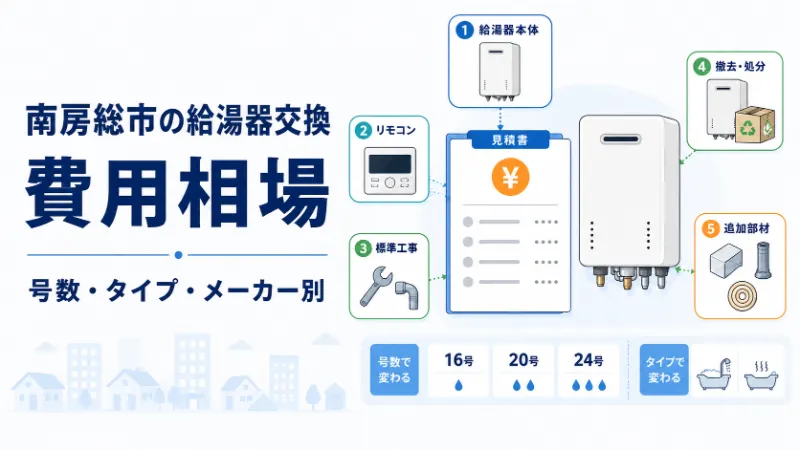 南房総市の給湯器交換費用相場