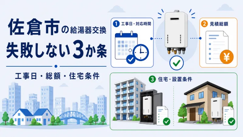 佐倉市で給湯器交換に失敗しない3か条