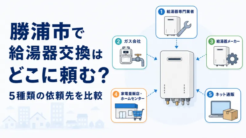 勝浦市で給湯器交換を依頼できる5種類の相談先