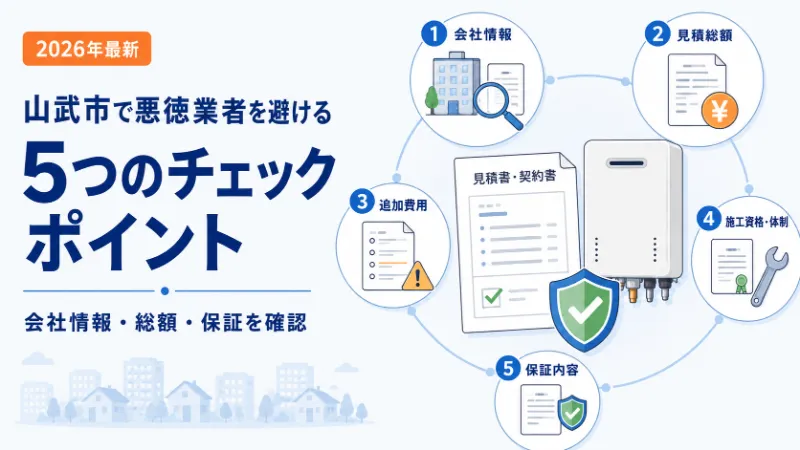 悪徳な給湯器交換業者を避けるチェックポイント