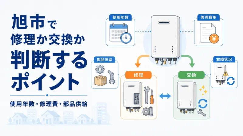 給湯器を修理するか交換するかの判断基準