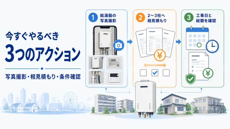 勝浦市で給湯器交換前に今すぐやるべき3つの行動