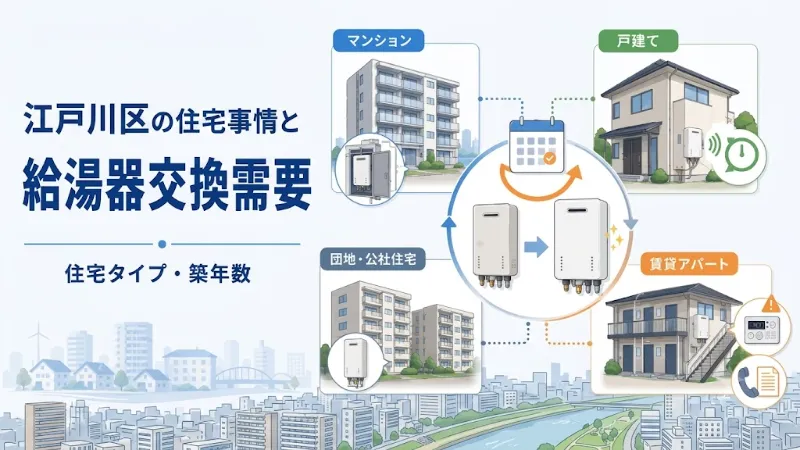 江戸川区の住宅事情と給湯器交換需要