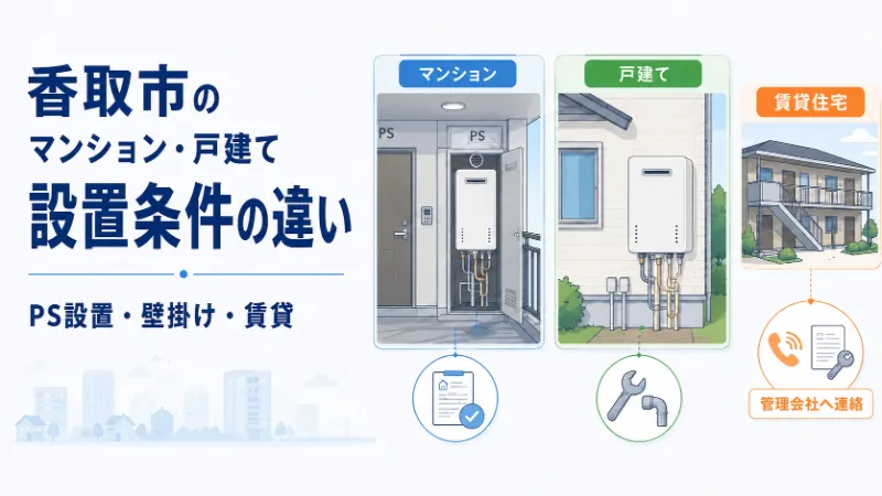 香取市のマンション・戸建ての給湯器設置事情