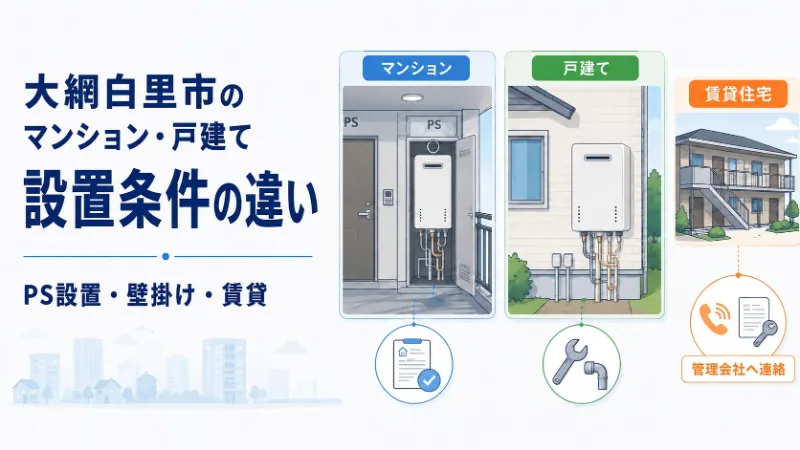 大網白里市のマンション・戸建ての給湯器設置事情