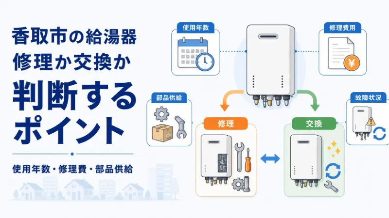 給湯器を修理するか交換するかの判断基準