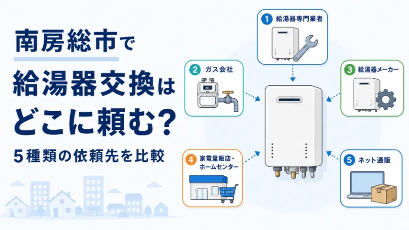 南房総市で給湯器交換を依頼できる5種類の相談先