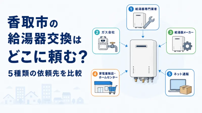 給湯器交換を依頼できる5種類の相談先
