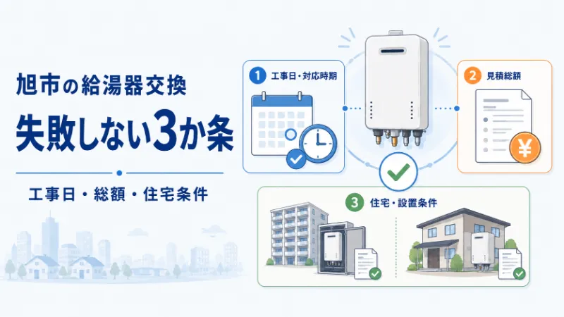 旭市で給湯器交換に失敗しない3か条