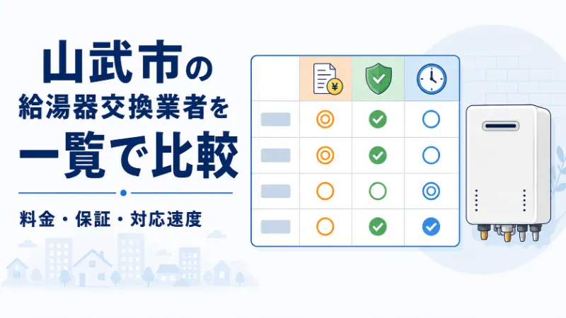 山武市の給湯器交換業者比較一覧