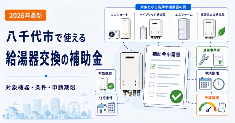八千代市で使える2026年の給湯器交換補助金