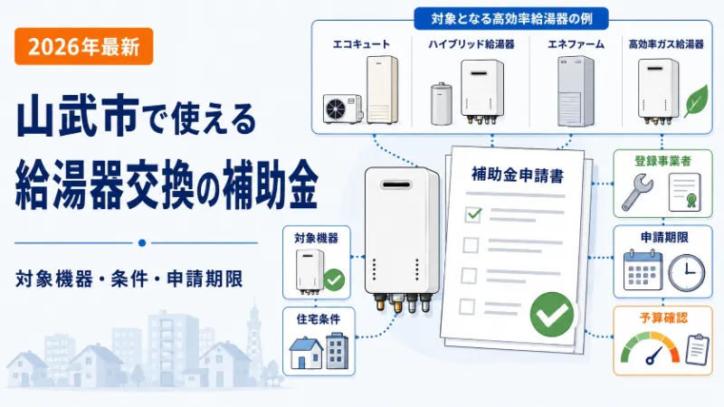 山武市で使える給湯器交換の補助金