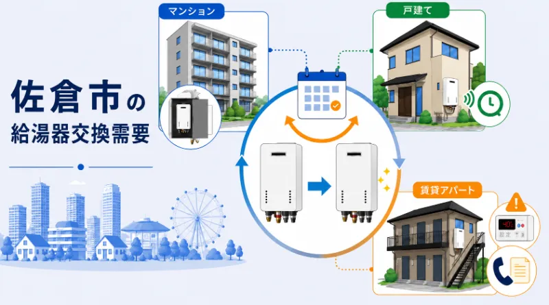 佐倉市の住宅事情と給湯器交換需要