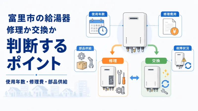 給湯器を修理するか交換するかの判断基準