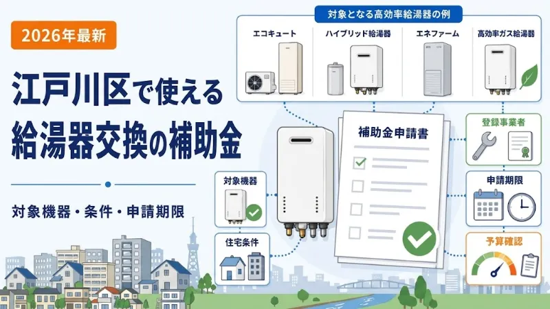 江戸川区で使える給湯器交換の補助金・助成制度