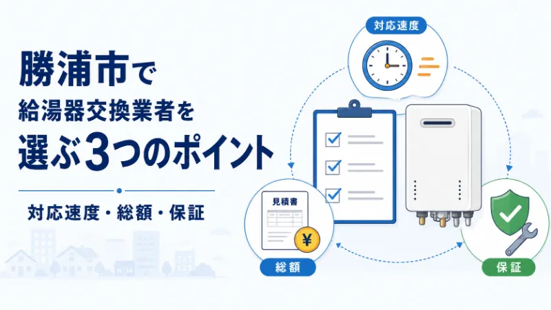 勝浦市で給湯器交換業者を選ぶ3つのポイント