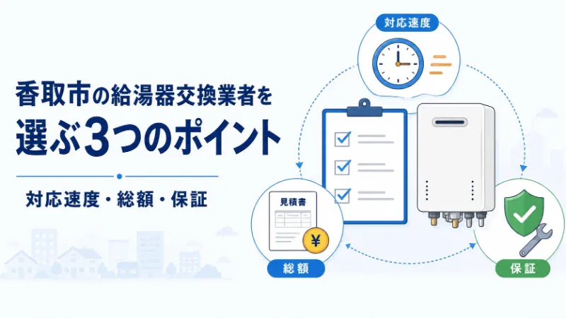 香取市で給湯器交換業者を選ぶ3つのポイント