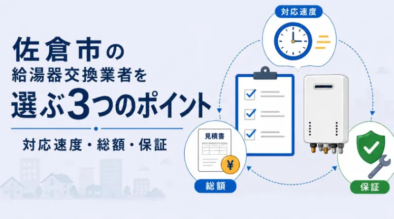 佐倉市で給湯器交換業者を選ぶ3つのポイント