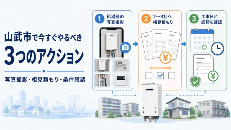 山武市で給湯器交換前に今すぐやるべき3つの行動
