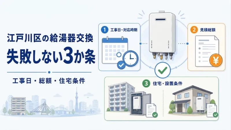 江戸川区の給湯器交換まとめ